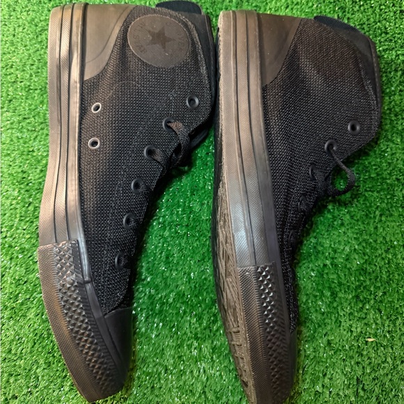 CONVERSE Chuck Taylor Black All Star Street Goth Mid-Top Sneaker Skateboard 8.5 - Picture 1 of 12